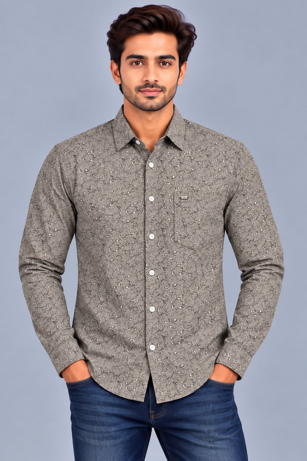 RED & WHITE Printed Casual Shirts