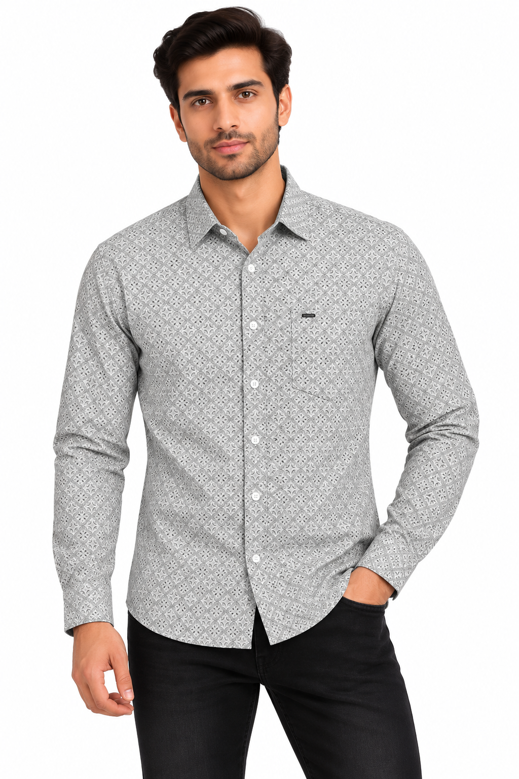 RED & WHITE Printed Casual Shirts