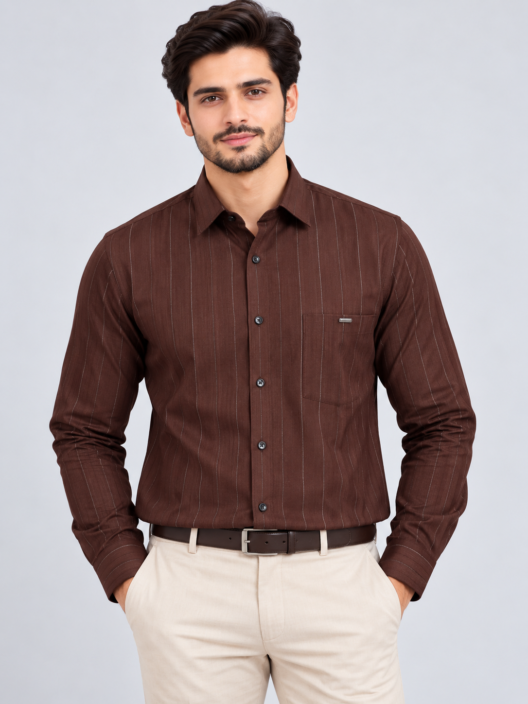 CIARA -  Men Stripes Formal Shirts