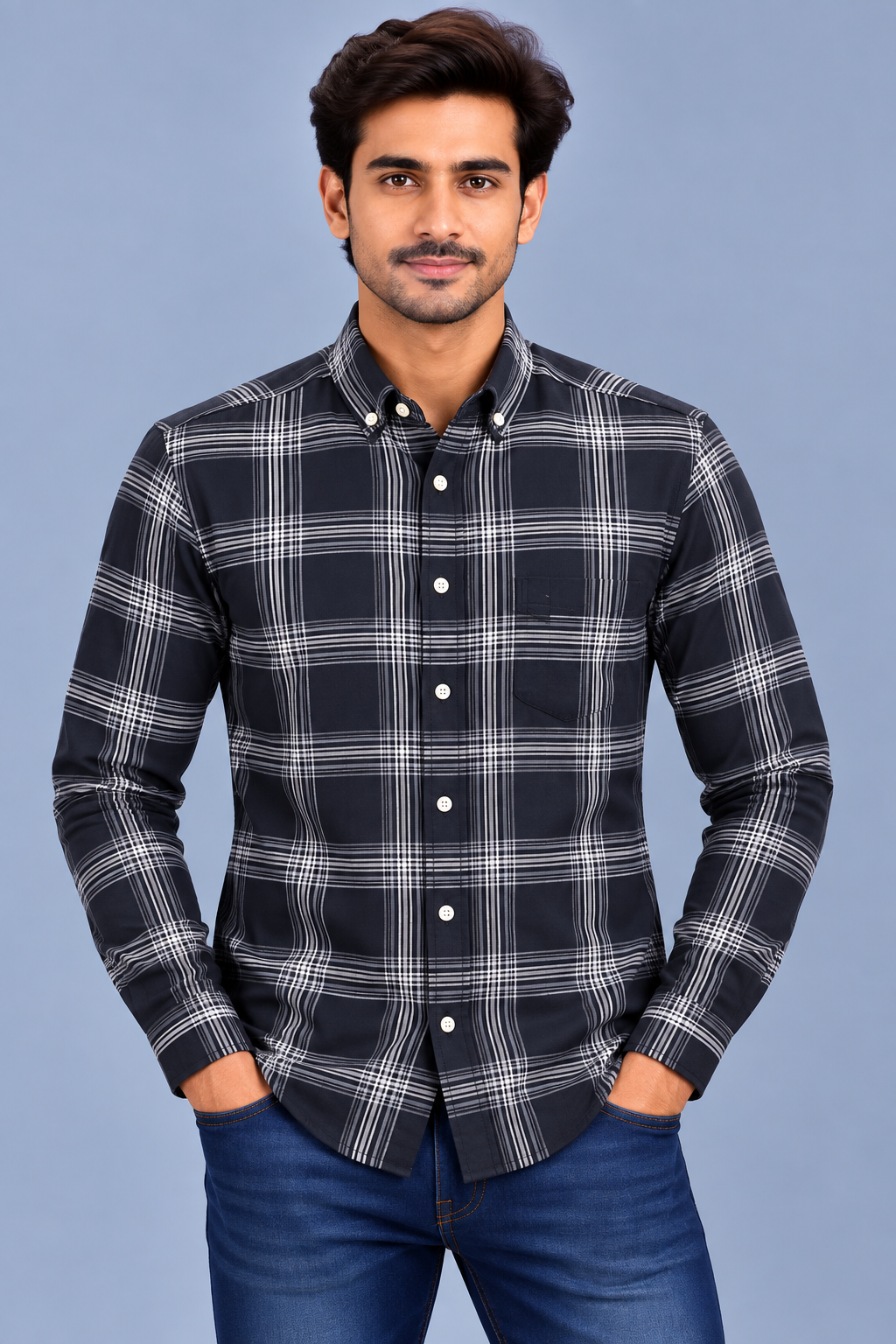 Red & White Check Casual Shirt