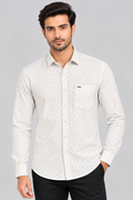 Red & White Printed Casuals Shirt