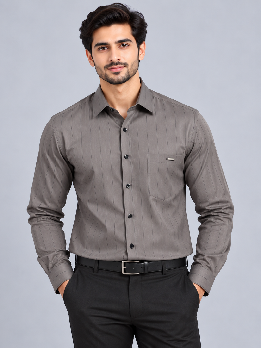 CIARA -  Men Stripes Formal Shirts