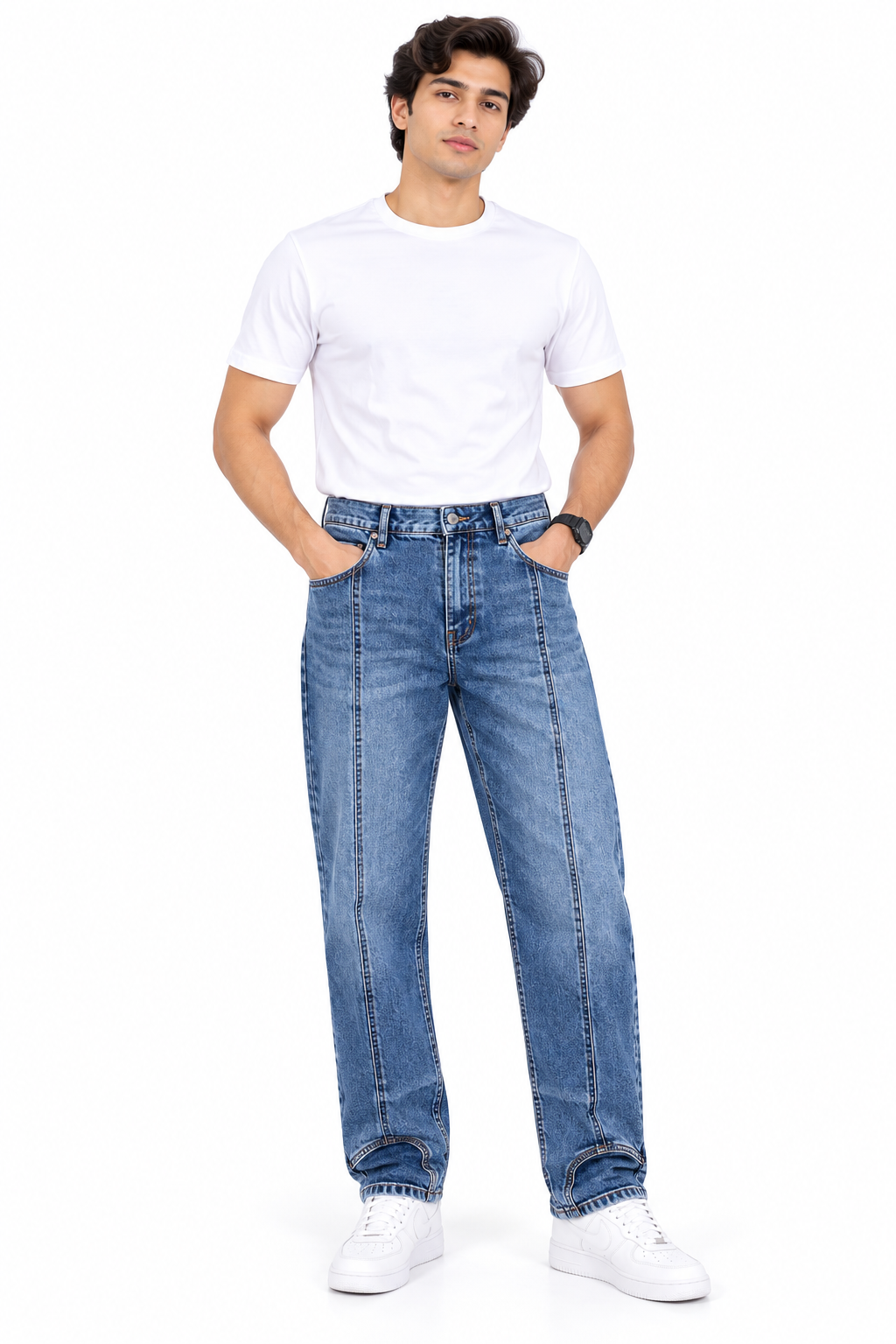 3 PLAY - Straight-Fit Denim Jeans