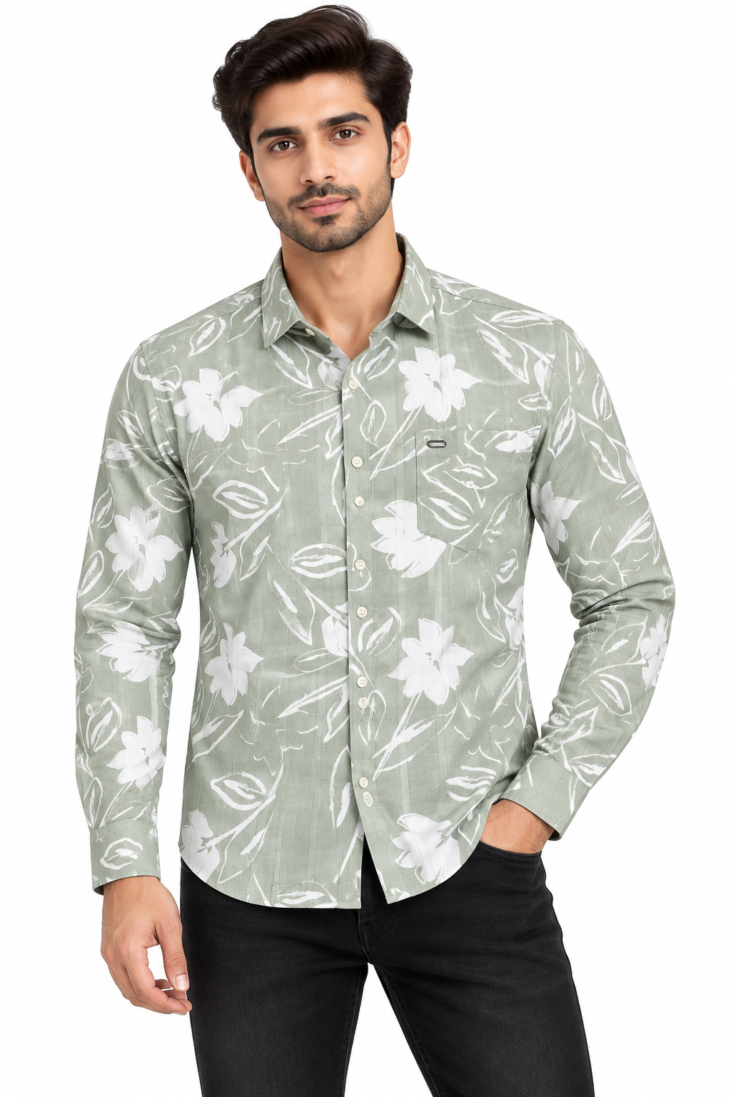 RED & WHITE -  Mini Printed Casual Shirts