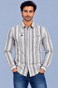 Red & White Printed Casuals Shirt