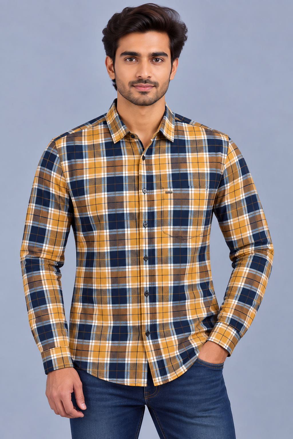 Red & White Check Casual Shirt