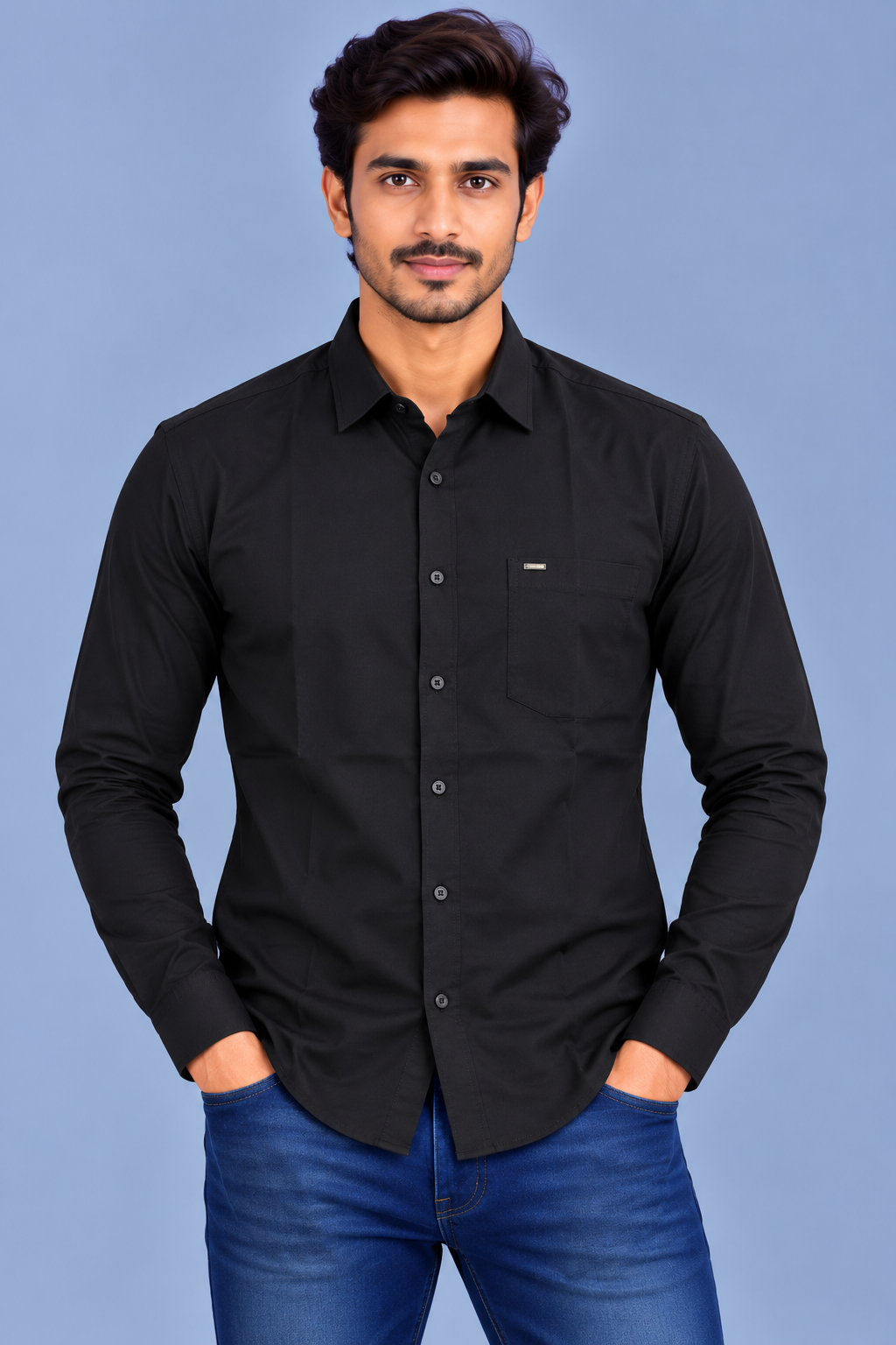 RED & WHITE Plain Casual Shirts