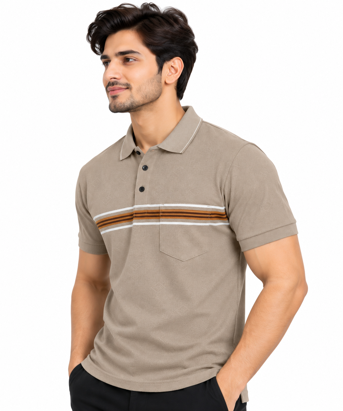 ORB FASHION - Men Solid Collar T-Shirts