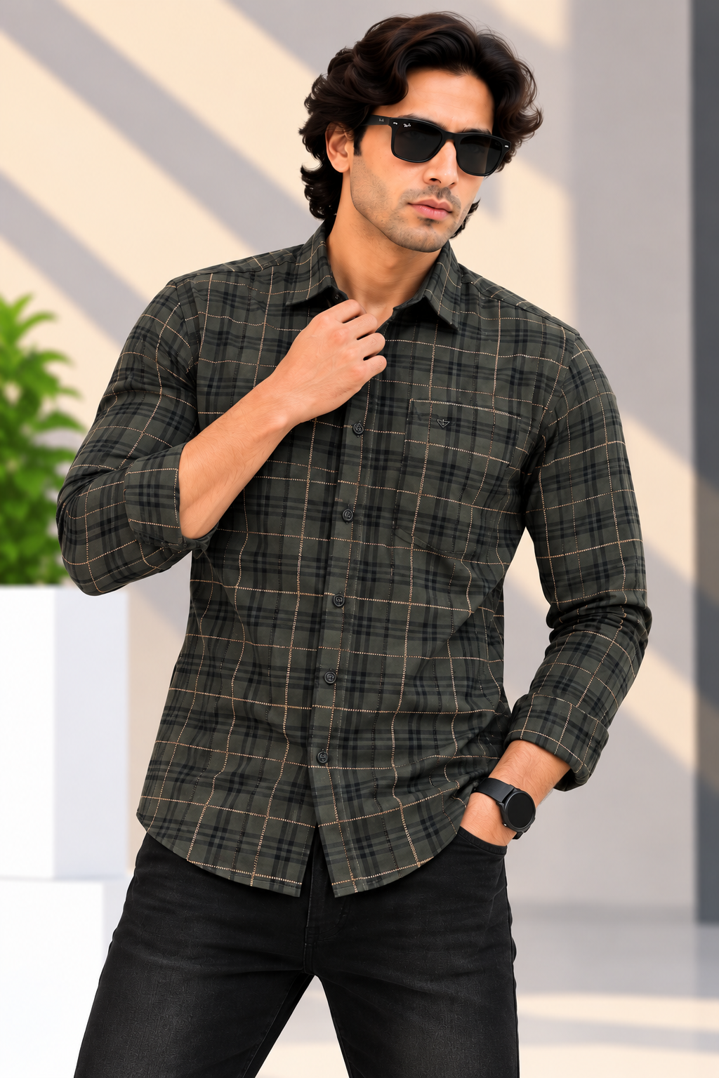 MYESTRY OF FASHION (MOF)  - Urban Shadow Check Shirt