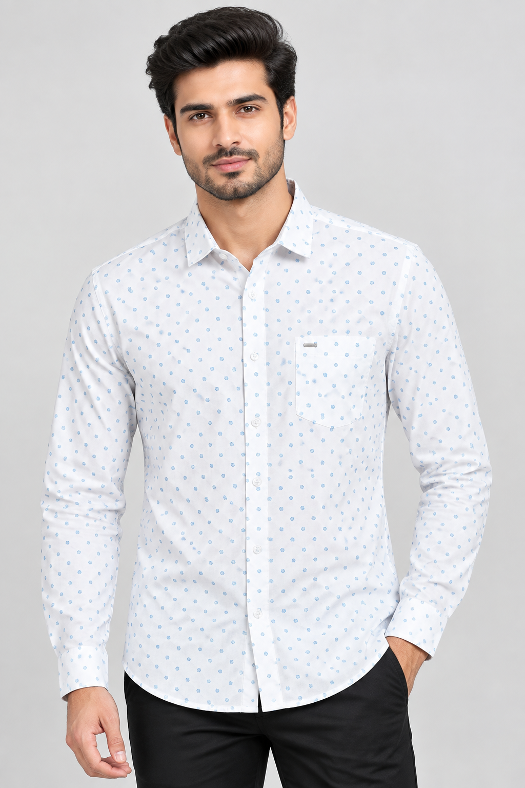 RED & WHITE -  Printed Casuals Shirts