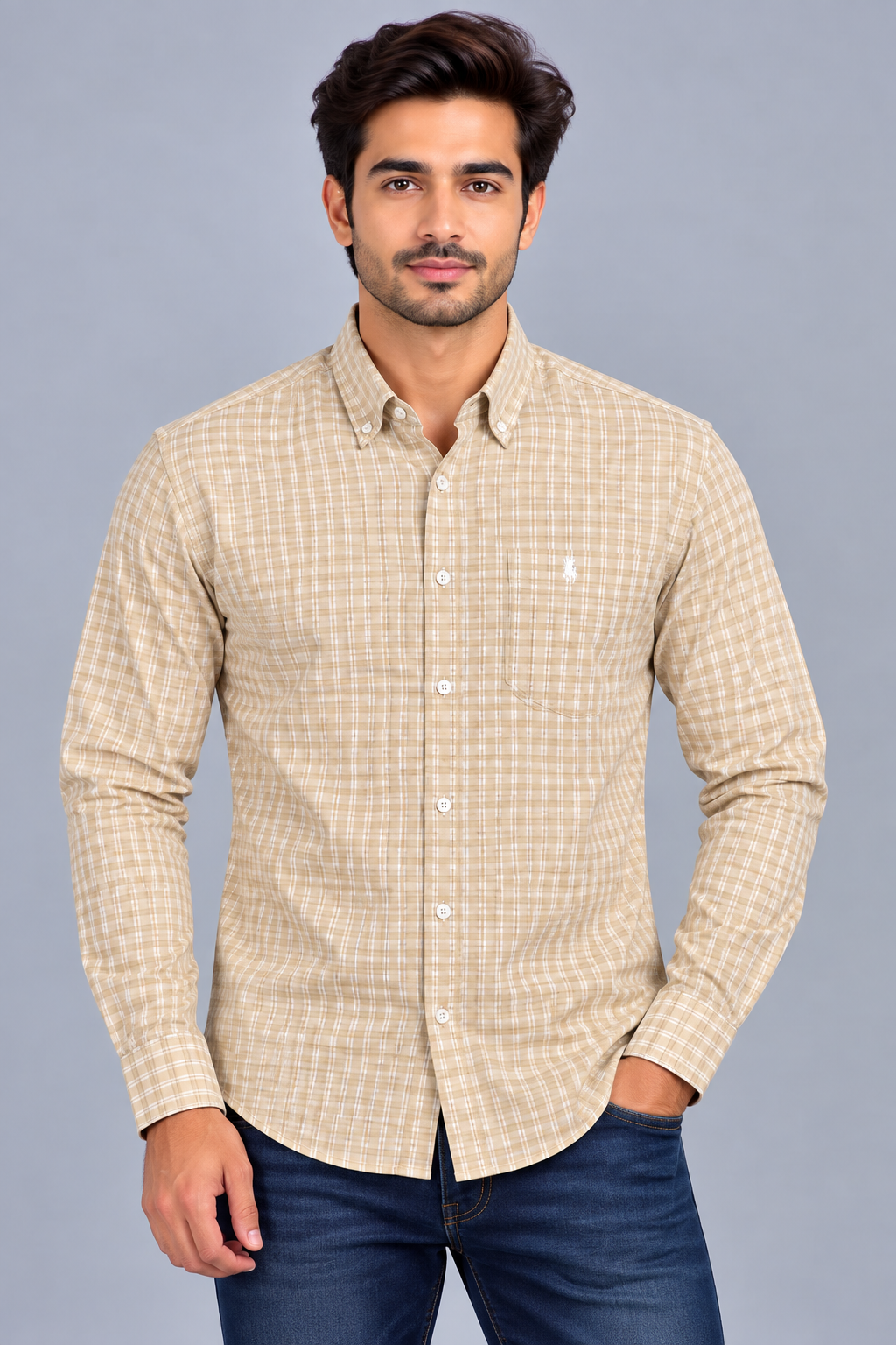 Red & White Check Casual Shirt